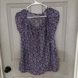 St. John's Bay Purple Floral Blouse